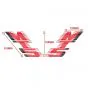 Aufklebersatz Tank Honda MT5 88/89 Rot/Weiß