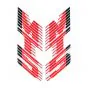 Aufklebersatz Tank Honda MT5 88/89 Rot/Weiß