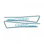 Aufklebersatz Tank Honda Camino Blau/Schwarz/Transparent