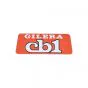 Aufkleber Logo Gilera CB1 Orange/Weiß