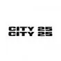 Aufklebersatz City 25 Seitenteil Schwarz 165X25MM
