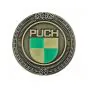 Emblem Sticker Puch Logo Metall Gold/Grün 47MM