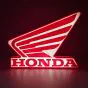 Lampe Honda Logo LED Rot/Weiß