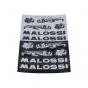 Aufkleber Malossi Schwarz/Grau