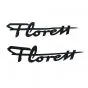 Florett Aufklebersatz Schwarz 120MM 2 Stück 