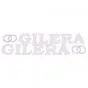 Aufkleber Gilera + Logo Weiß