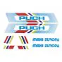 Aufklebersatz Puch Maxi Europa Weiß