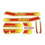 Aufklebersatz Puch Magnum MKII Rot/Gelb