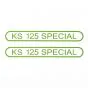 Tankaufkleber Zundapp KS125 Spezial Grün