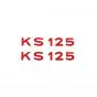 Aufklebersatz Text Zundapp KS125 Rot