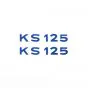 Aufklebersatz Text Zundapp KS125 Blau