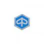 Piaggio Logo Aufkleber Blau/Chrom 6-Kant 35X40MM
