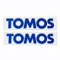 Aufklebersatz Tomos Blau/Weiß 200X50MM