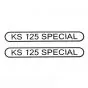 Aufklebersatz Tank Zundapp KS125 Special Schwarz