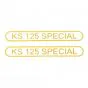 Aufklebersatz Tank Zundapp KS125 Special Gelb