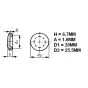 Gummidichtung Schwarz 20.0 X 25.5MM