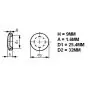 Gummidichtung Schwarz 25.4 X 32.0MM