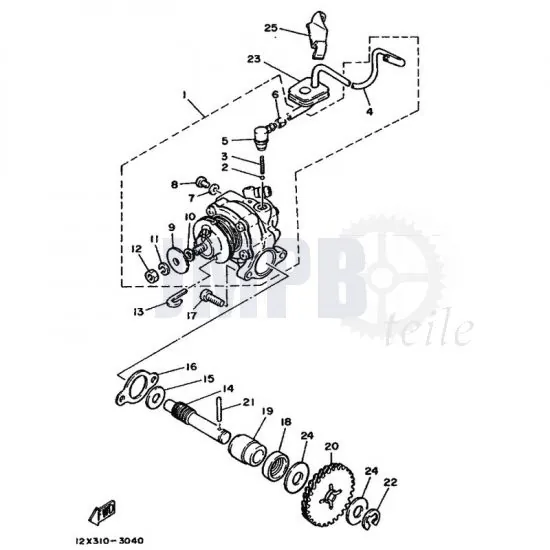Ölpump Yamaha DT50MX