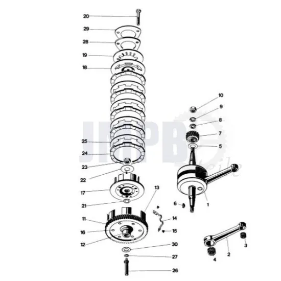 Kupplung / Kurbelwelle Kreidler 5G Indirekt