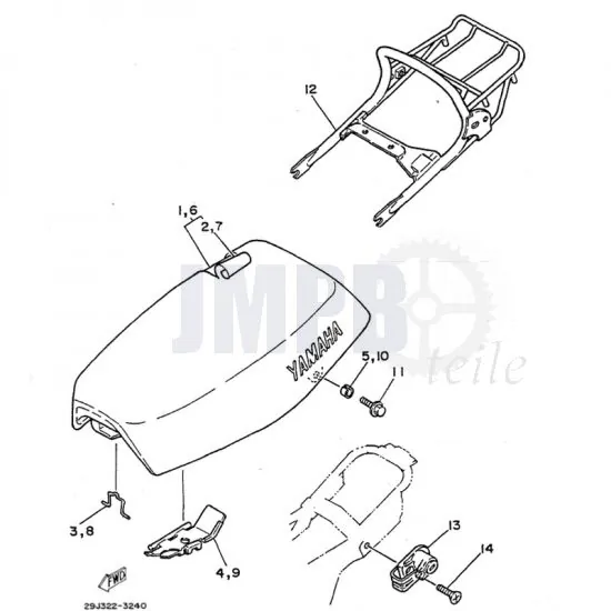 Sitzbank Yamaha DT50MX