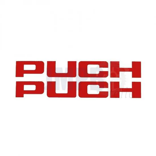 Aufklebersatz Puch Rot 150X20MM