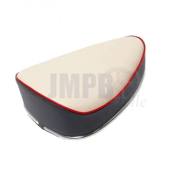 Sattel Oldtimer Creme/Grau Puch