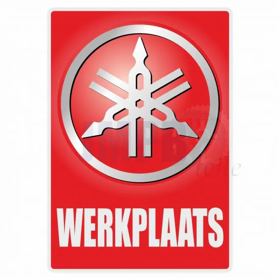Werkplaats Aufkleber Yamaha Niederländisch