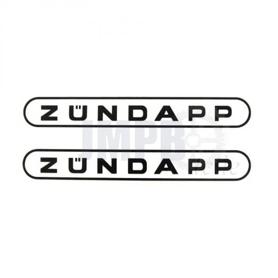 Aufklebersatz Tank Zundapp Wort Schwarz