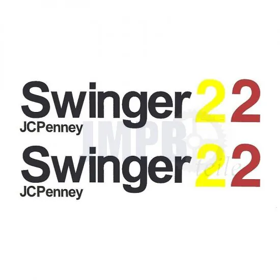 Tankaufklebersatz Puch Swinger 2 JCPenny Schwarz/Gelb/Rot