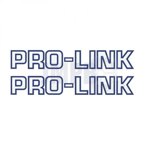 Aufklebersatz Pro-Link Blau auf Transparent 26CM