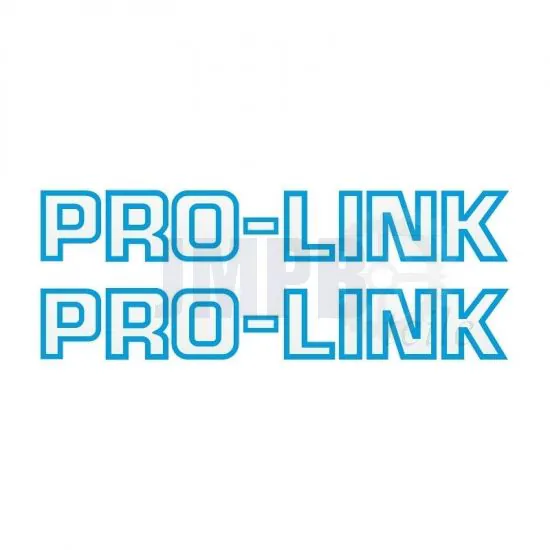 Aufklebersatz Pro-Link Cyan auf Transparent 26CM