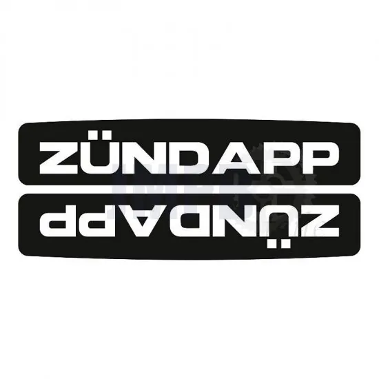 Tankaufkleber Zundapp 529 Kurzbahn Schwarz/Weiß