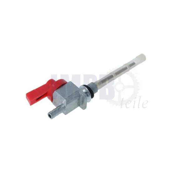 Benzinhahn M10 X 1 Recht Rot - Oldtimer