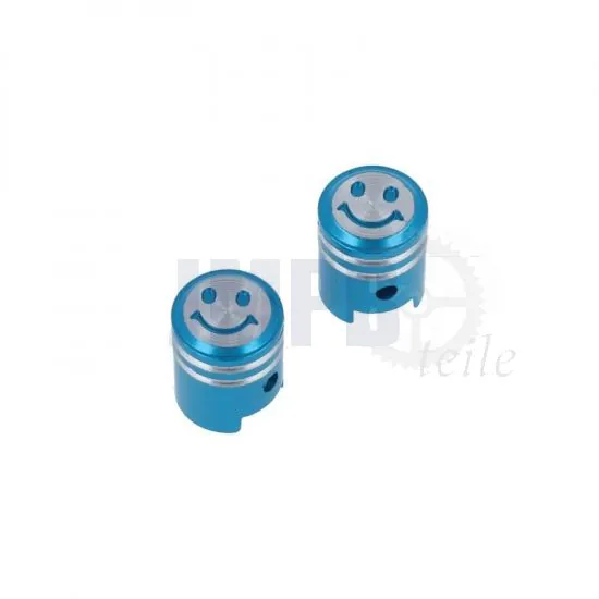 Ventilkappen Modell Kolben Türkis Smileys