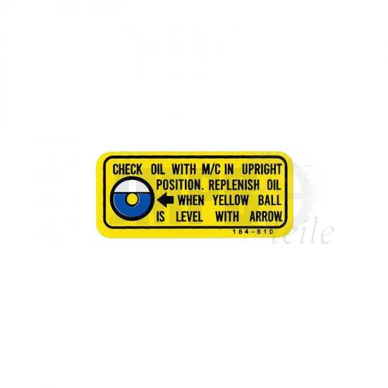 Aufkleber Ölstandskontrolle Honda MT50