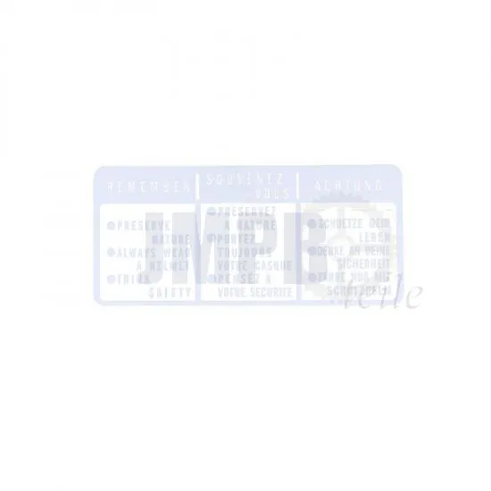 Aufkleber Fahranleitung Honda MT/MB Weiß/Transparent
