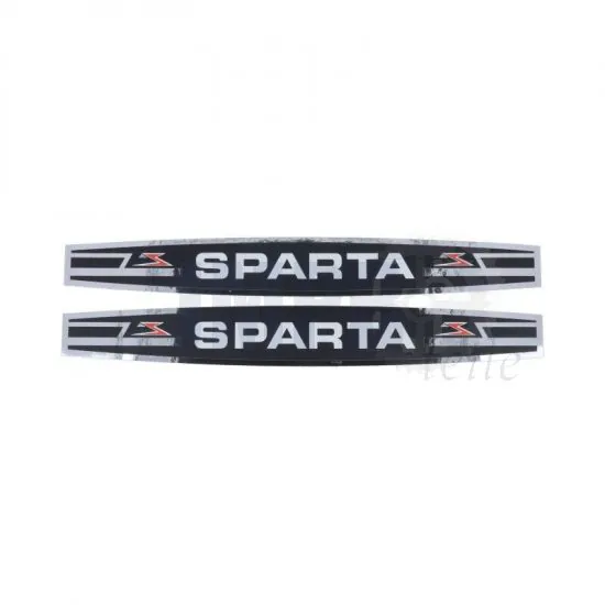 Tankaufklebersatz Sparta Schwarz/Chrom