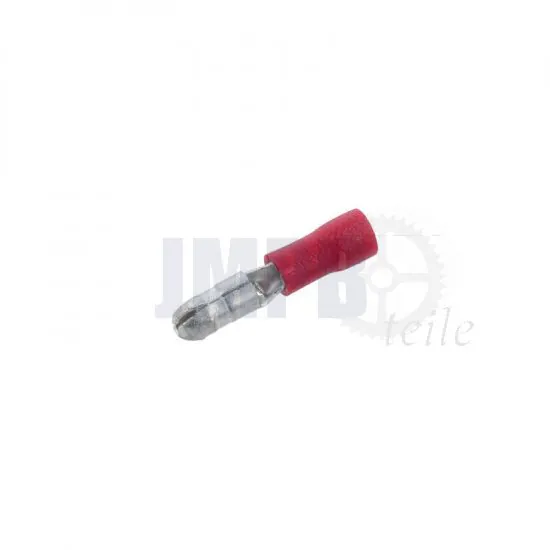 Rundstecker isoliert Rot 4MM A-Qualität