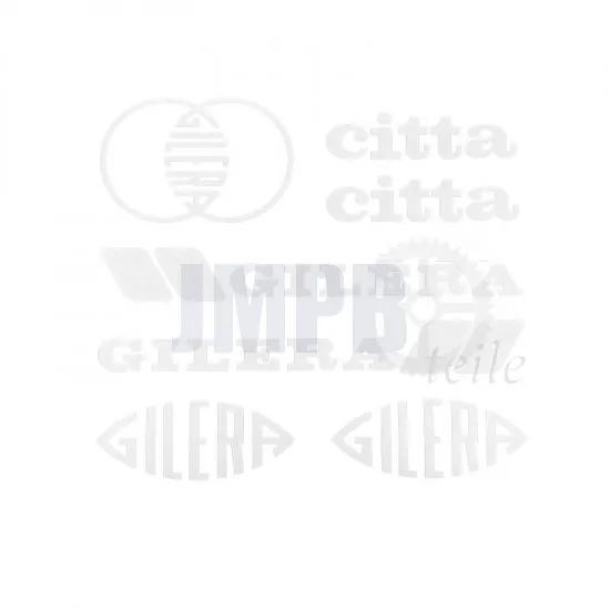 Aufklebersatz Gilera Citta Weiß 7-Stück