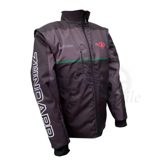 Teamjack Zundapp Schwarz/Grau mit Abnehmbaren Ärmeln