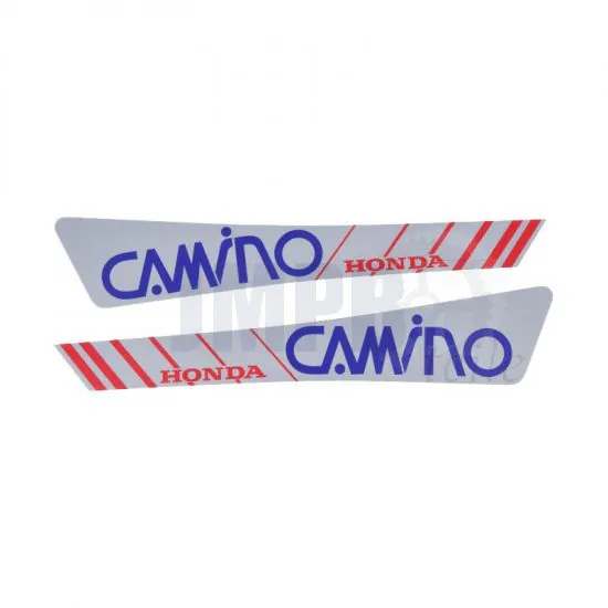 Aufklebersatz Tank Honda Camino Blau/Grau/Rot
