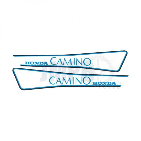 Aufklebersatz Tank Honda Camino Blau/Schwarz/Transparent