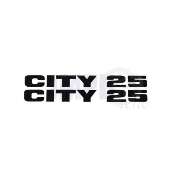 Aufklebersatz City 25 Seitenteil Schwarz 165X25MM