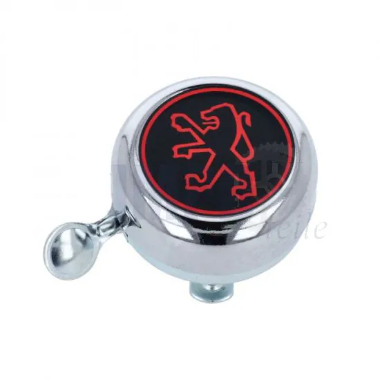Klingel Chrom Peugeot Schwarz/Rot