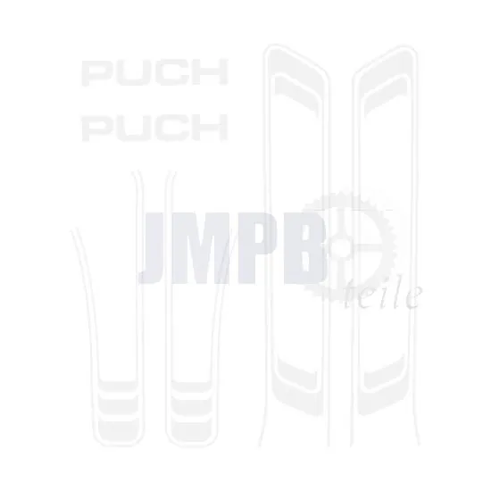 Aufklebersatz Puch Maxi Linien Weiß A-Qualität