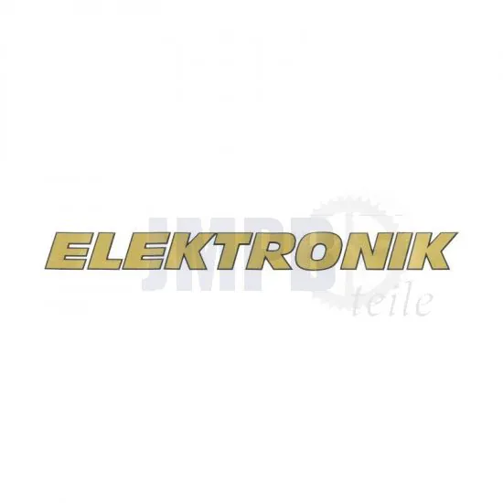 Aufkleber Elektronik Kreidler Gold/Schwarz 140X13MM