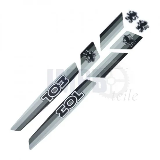 Aufklebersatz Peugeot 103 Grau