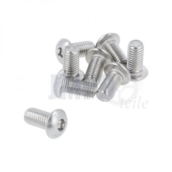 Niedrige Rundkopfschraube M8X16 Inbus Edelstahl A4 ISO 7380