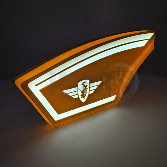 Lampe Zundapp 517 Seitenteil LED Gold/Weiß