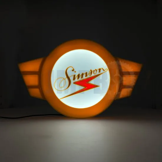 Lampe Simson Logo LED Gold